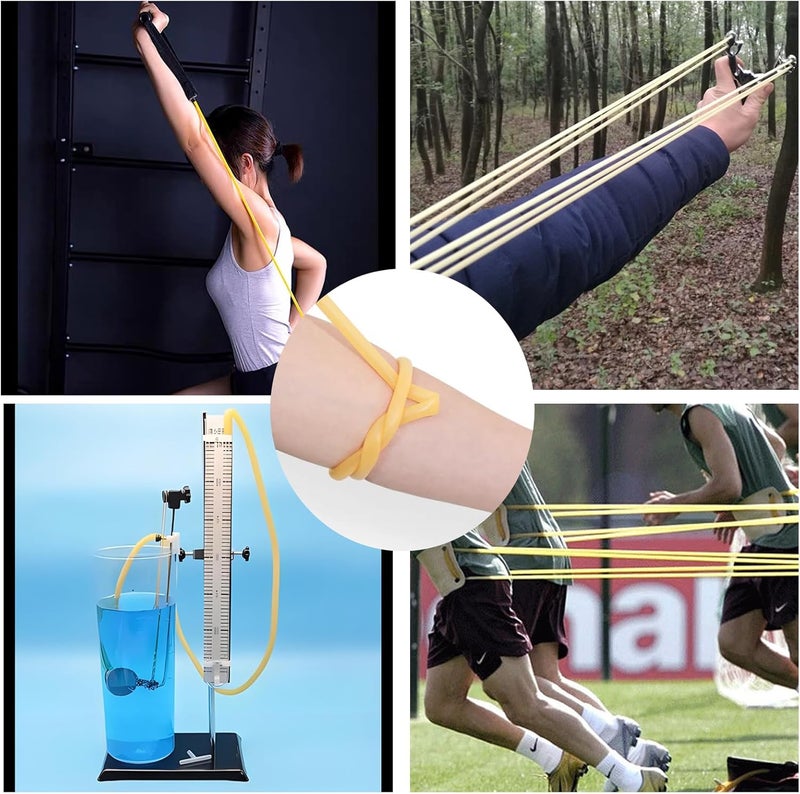 Refuuch Natural Latex Rubber Tubing Tube 1/4" (6mm) ID x 3/8" (9mm) OD Speargun Band Slingshot Catapult Surgical Rubber Hose 1M Length - Image 5